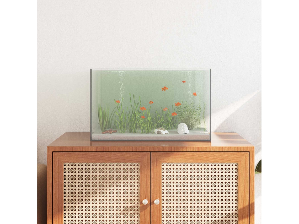 Vidaxl Aquário Com Armazenamento Transparente 50 X 30 X 30 Cm Vidro