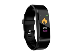 Preto Bt Smart Watch Pedômetro Pulseira Sports Fitness Tracker