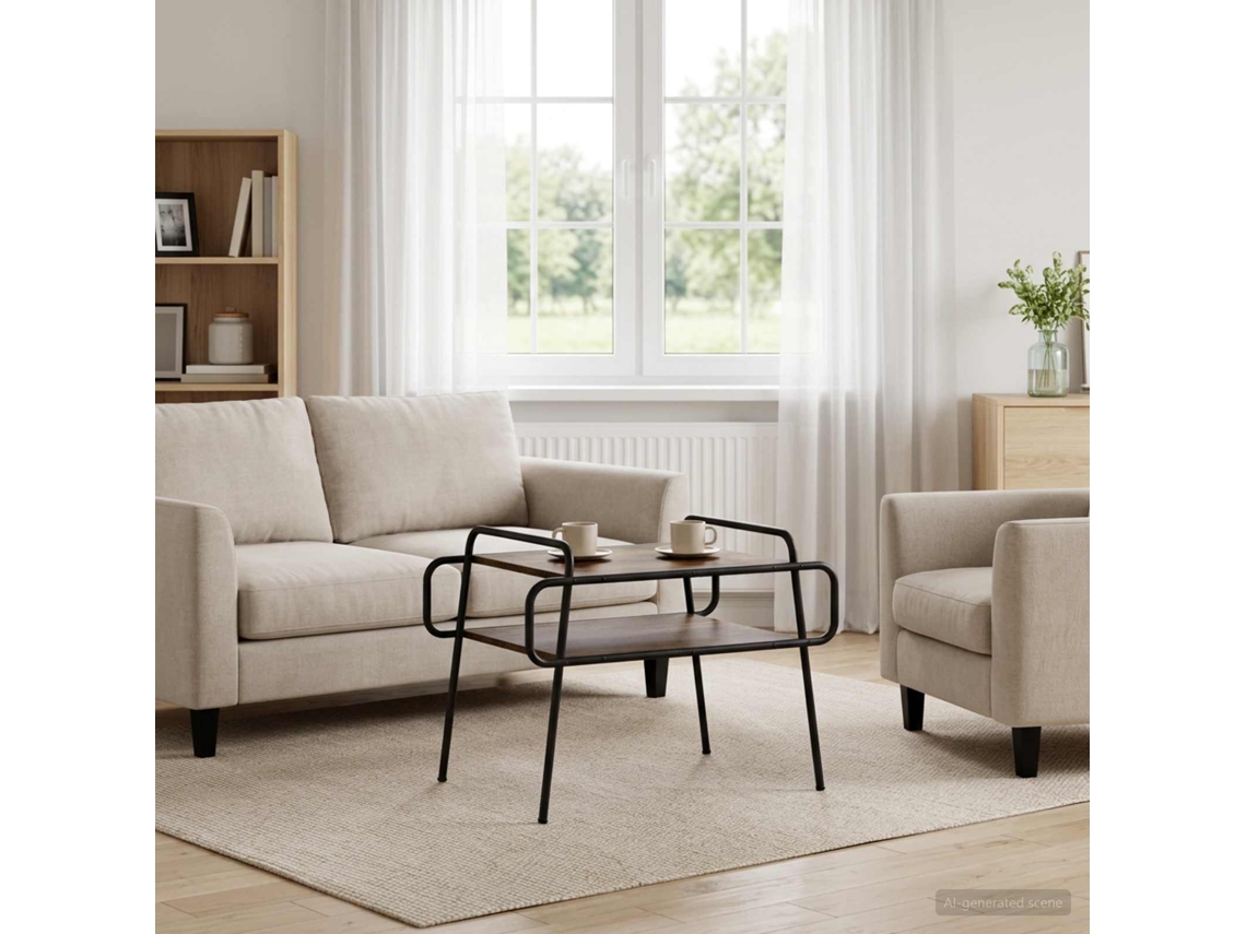 Vidaxl Mesa De Centro Carvalho Fumado 70 X 50 X 51 Cm