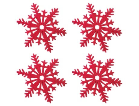 Porta-Copos de Design de Floco de Neve de Natal Tapetes de Copo de Feltro Tapetes de Café de Chá de Vinho Decoração para Festas de Natal Shape9