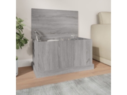 Vidaxl Caixa De Arrumação 70x40x38 Cm Derivados Madeira Cinza Sonoma