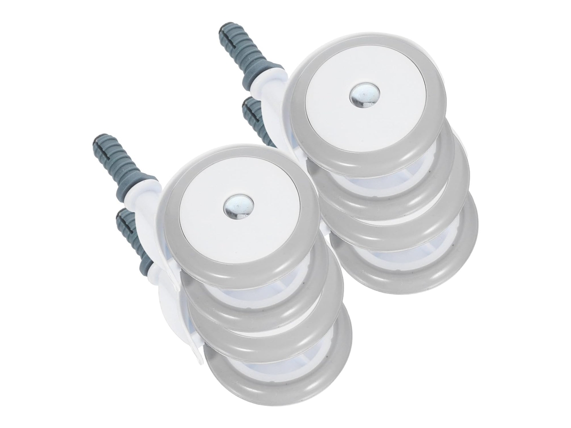 Conjunto De 4 Rodízios Universais Silenciosos De Plástico Resistente Ao Desgaste