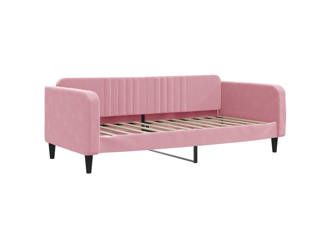 Day Bed, Day Beds Vidaxl Cor-de-rosa Veludo (90 X 200 Cm)