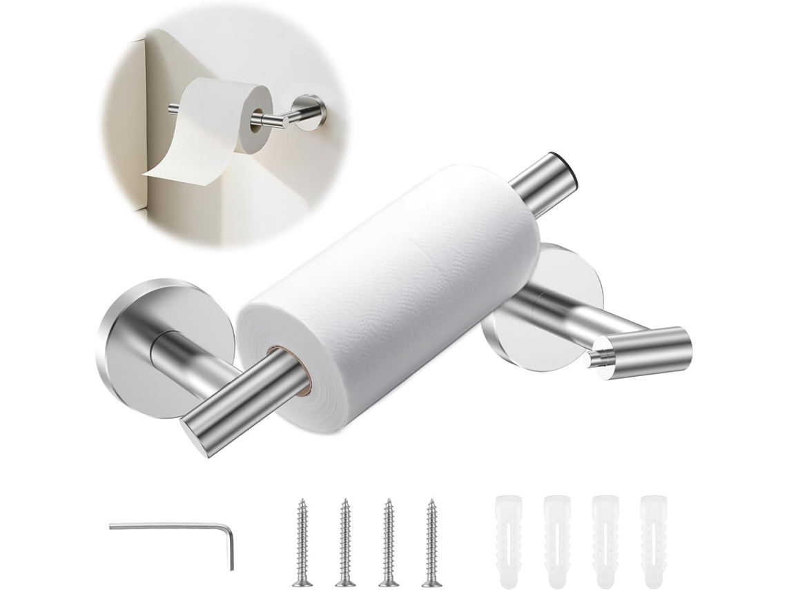 Suporte Para Papel Higiênico Ukqrrtc, Suporte Duplo Giratório Em Aço Inoxidável 304com Acabamento Cromado, Fácil