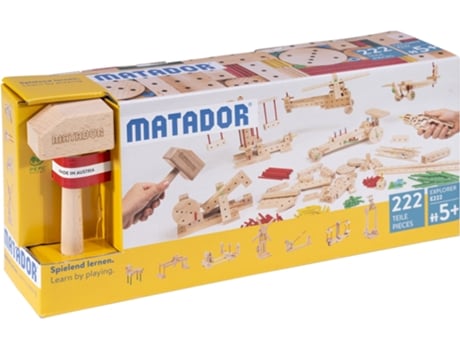 Puzzle MATADOR Madeira - Vermelho - 38,3 x 9,5 x 17 cm)