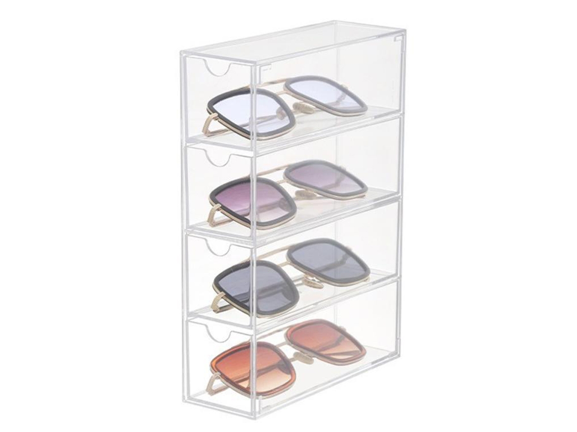 Caixa para Óculos em Acrílico Transparente e Dobrável para Quarto AQUAFORGE