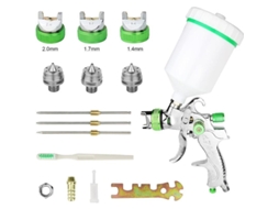 Pistola de pintura LINJOU profissional 600cc HVLP, com 3 bicos 1.4/1.7/2.0mm