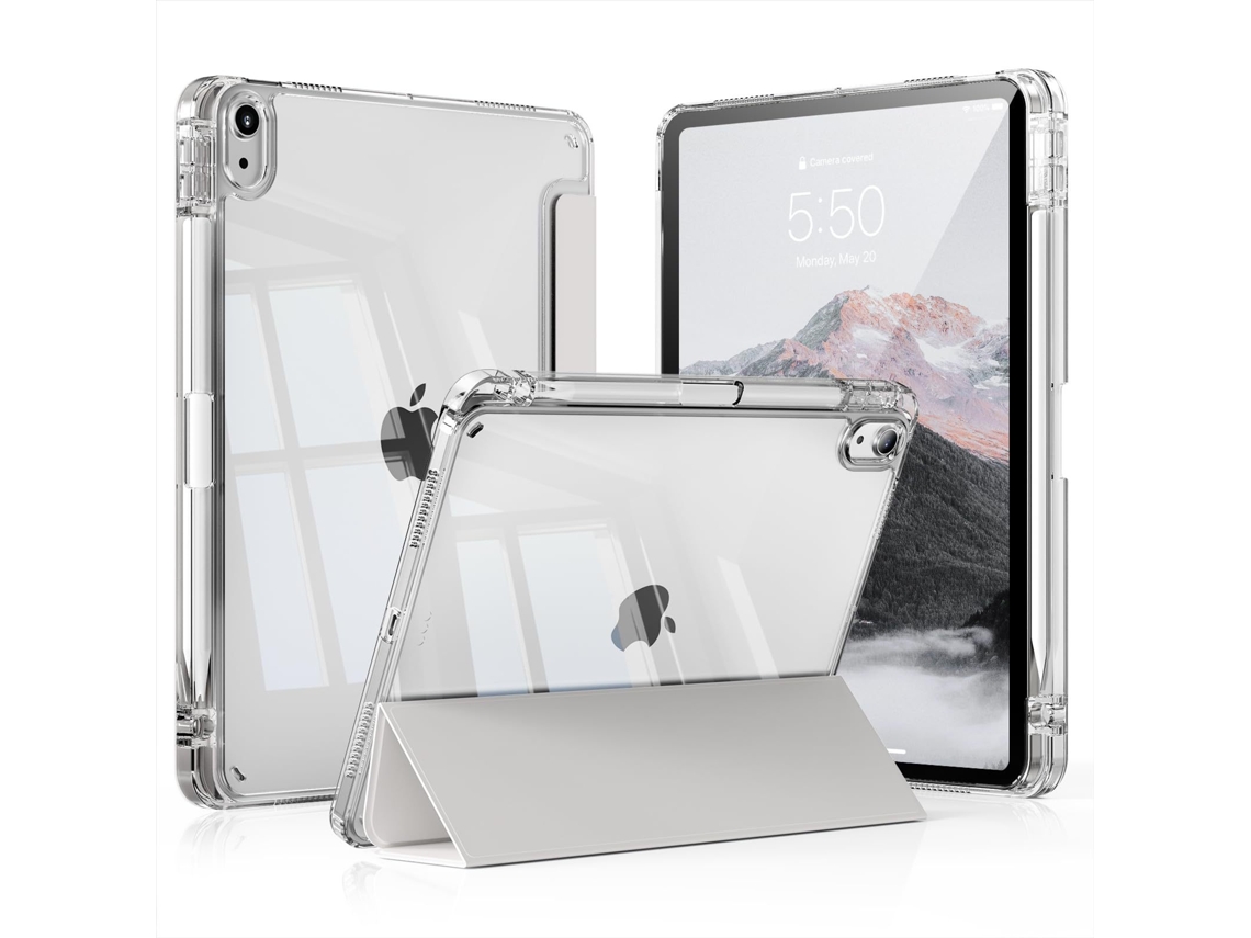 Elysve Capa Protetora Para Ipad 2022, 10,9 Polegadas, Com Compartimento Para Caneta, Capas, Tpu Ultrafinas, Cinza