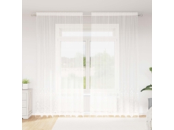 Vidaxl Cortina De Renda Branco 260x200cm Poliéster