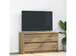 Vidaxl Móvel De Tv 100x35x54cm Derivados De Madeira Carvalho Artisiano
