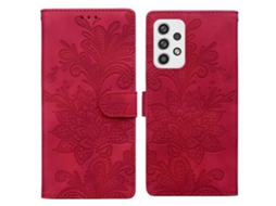 Capa De Celular De Pu Com Fivela Magnética E Estampa Floral De Renda E Alça De Pulso