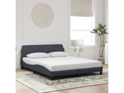 Vidaxl Estrutura de Cama Dover 160x200 Cm Veludo Cinzento escuro