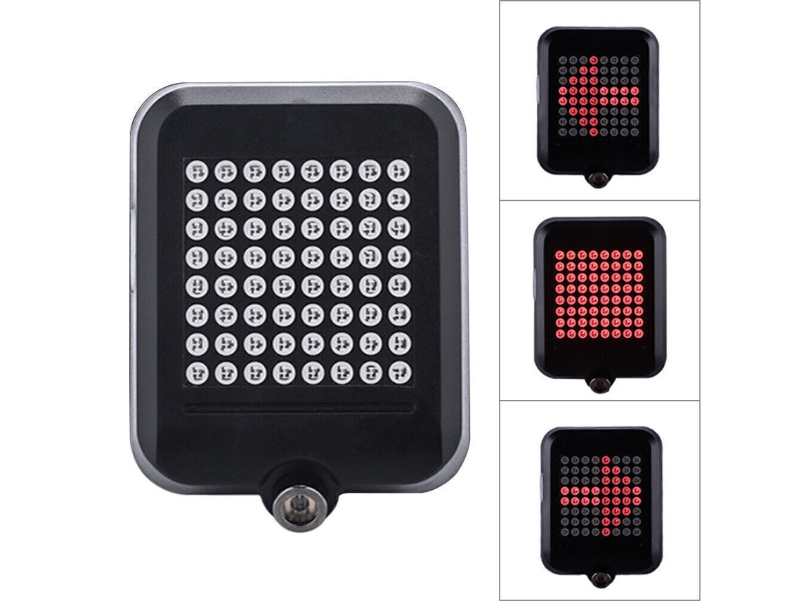 Luz De Bicicleta Com Sensor Inteligente, Direção, Freio E Lanterna Traseira A Laser., Plástico Abs