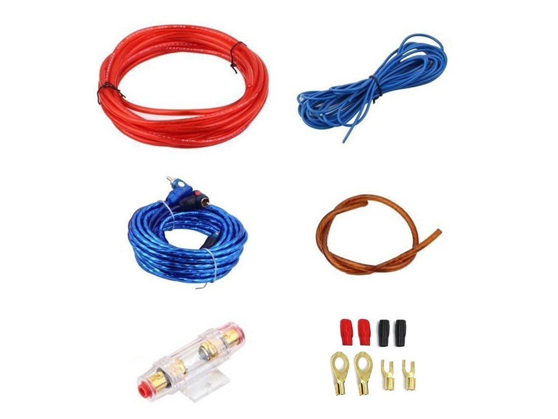 Kit De Fiação De Áudio Do Carro 8 Calibre Amplificador Potência Instalação Cabo Controle Fio Para Áudio Do Carro Subwoofer*