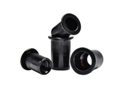 Porcas De Rebite Planas, 10 20 50 Peças, M3 M4 M5 M6 M8 M10 M12, Aço Carbono Preto, Cabeça Plana, Inserto Roscado