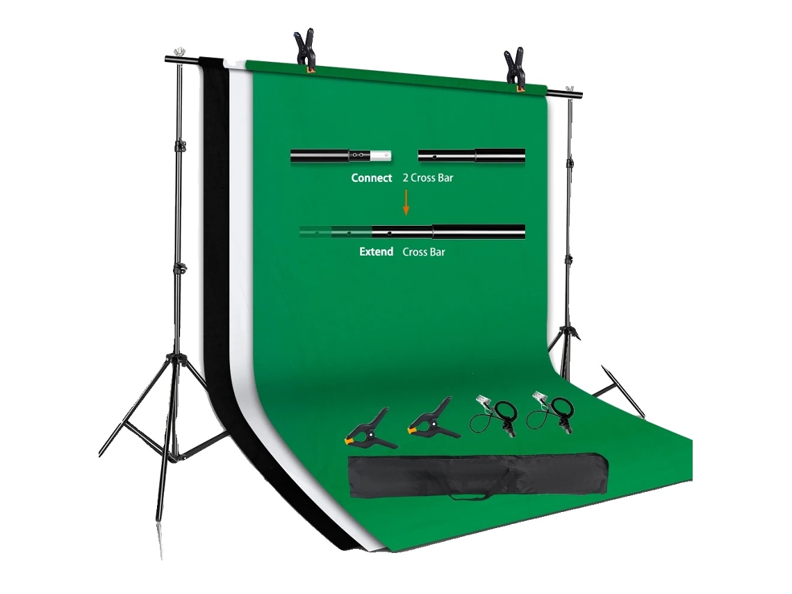 Kit De Suporte De Fundo Para Fotografia, Travessa Ajustável, Uso Multifuncional,stretchable 3 Color,2600x3000