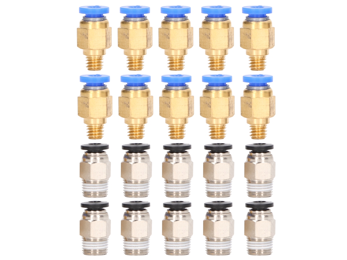 20 Peças Kit De Acessórios De Conexões Neumáticas Pc4‑m6 Pc4‑10 Para Impressora 3d Creality Ender 3