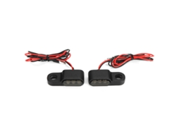 Prata - 2 peças de LED 12V para motocicleta, indicadores de direção tipo cogumelo, luz guia, suporte guia, liga de alumínio âmbar