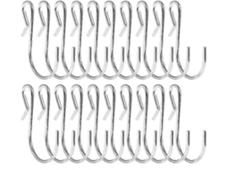 Omni 50 Ganchos em Forma de S de Aço Inoxidável, Ganchos Multiusos Pequenos e Resistentes para Organizar, 4.5cm