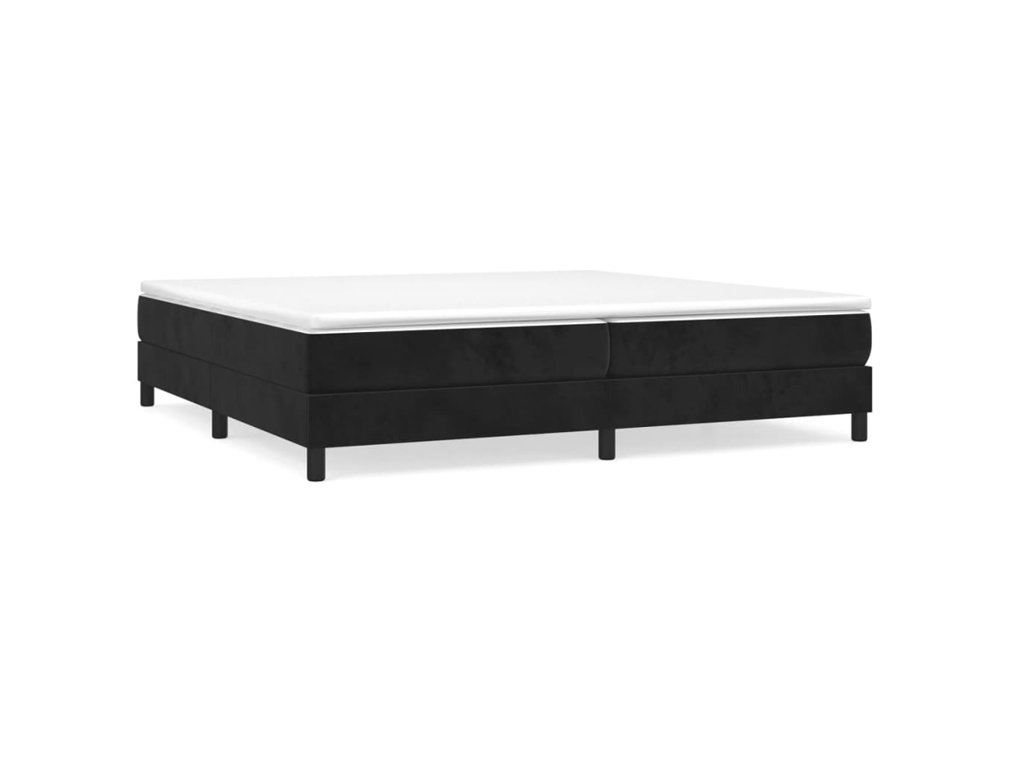 Cama com Molas/colchão 200x200 Cm Veludo Preto MAISON EXCLUSIVE