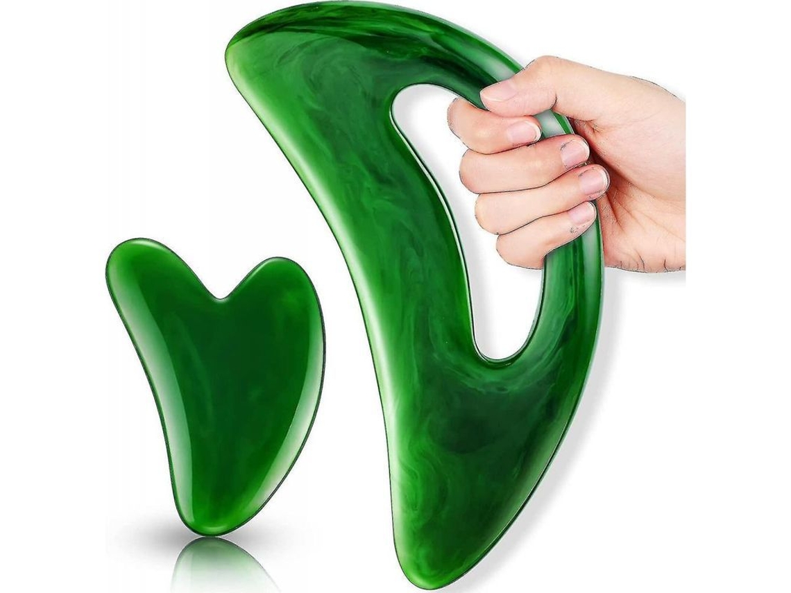 Ferramenta De Massagem Gua Sha Corporal Com Grip Em Resina Anti-celulite Tjo