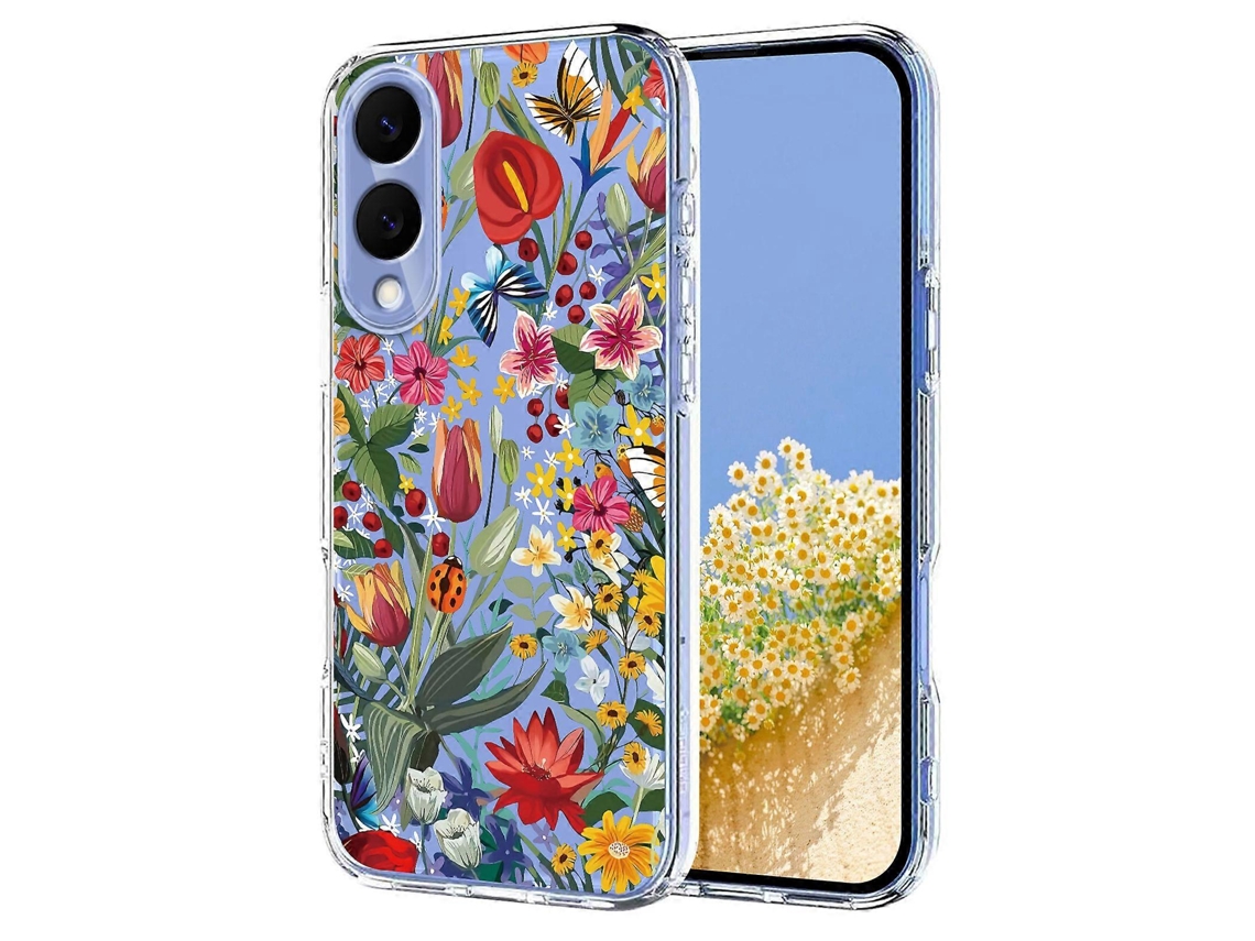 Capa Traseira De Tpu Com Estampa De Borboletas E Lírios Para Samsung Galaxy S25 Edge Da Tkdaddy