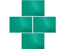 Tapete de corte TOPBATHY em PVC verde, conjunto de 4 peças para artesanato | S/MARCA