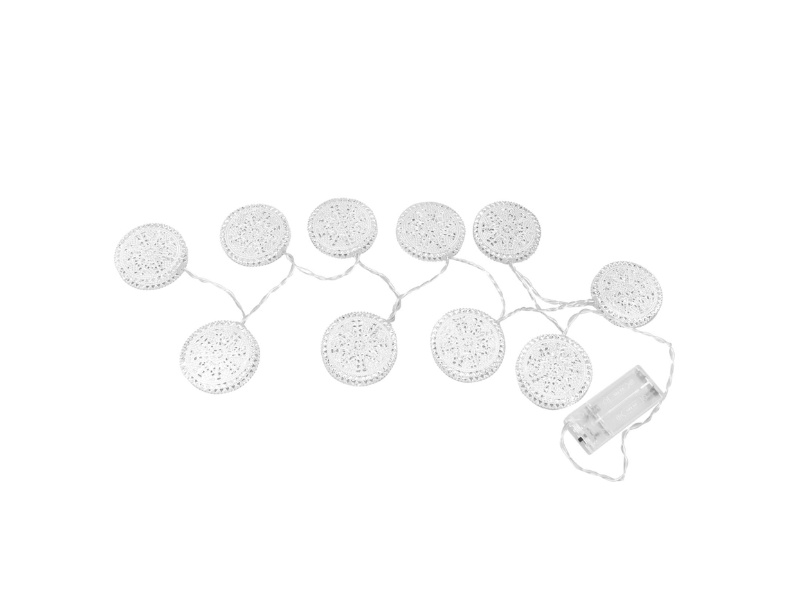 Cordão de Luz de Ferro Forjado Flor Led Ip45 Decoração