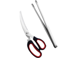 Pinças Para Churrasco Patkaw Em Aço Inoxidável 304, Conjunto De 2 Peças, Cabo Confortável E Antiderrapante, Cor