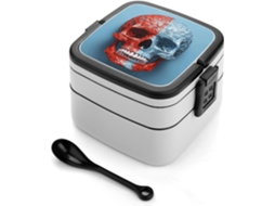 Marmita Bento Lancheira De Camada Dupla Com Colher E Alça, À Prova De Vazamentos, Tudo Em Um, Marmita Bento Para Adultos