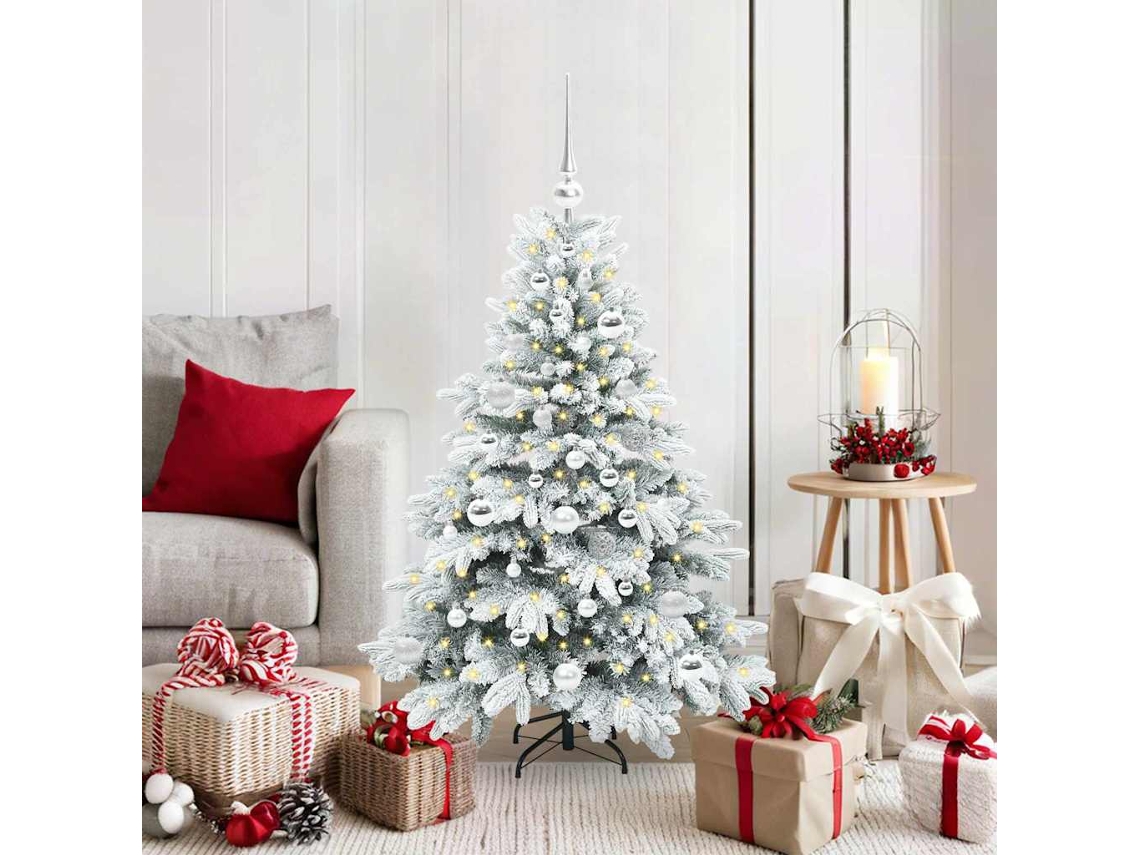 Vidaxl Árvore De Natal Artificial Com 150 Leds Branco 120 Cm Pe E Pvc