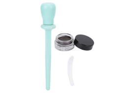 Kit De 3 Ferramentas De Aplicador De Eyeliner À Prova D'água Em Silicone Com Eyeliner Gel Preto