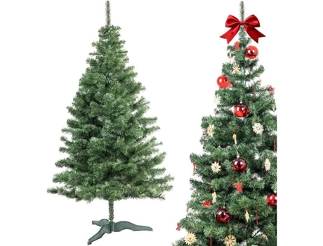 Árvore de Natal Artificial para Casa Criativa Tamanho: 220Cm de Natal Árvore de Natal Artificial Verde Escuro Suporte Estável Crehom Creative Home