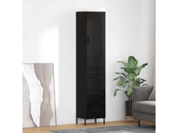 Vidaxl Buffê Carvalho Preto 34,5 X 34 X 180 Cm Derivados De Madeira