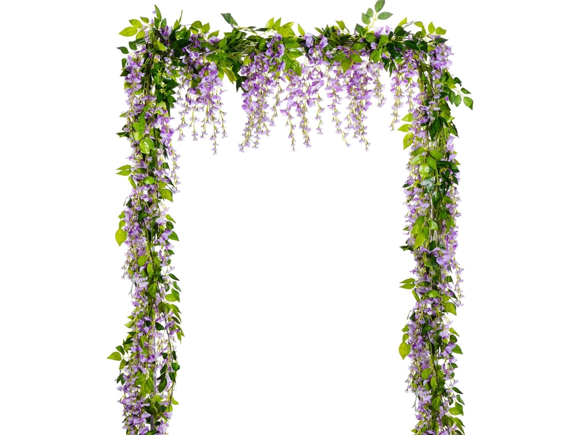 Guirlanda de Flores Artificiais de Glicínia, Trepadeira Artificial de Glicínia AQUAFORGE