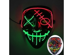 Máscara De Purga De Led Neon Para Halloween, Máscaras Para Festa De Máscaras, Luz Que Brilha No Escuro, Máscaras Engraçadas, Acessórios Para Fantasias