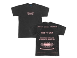 Oval Faded T shirt Spinning Top ROCKINSTONE Size:l (black)