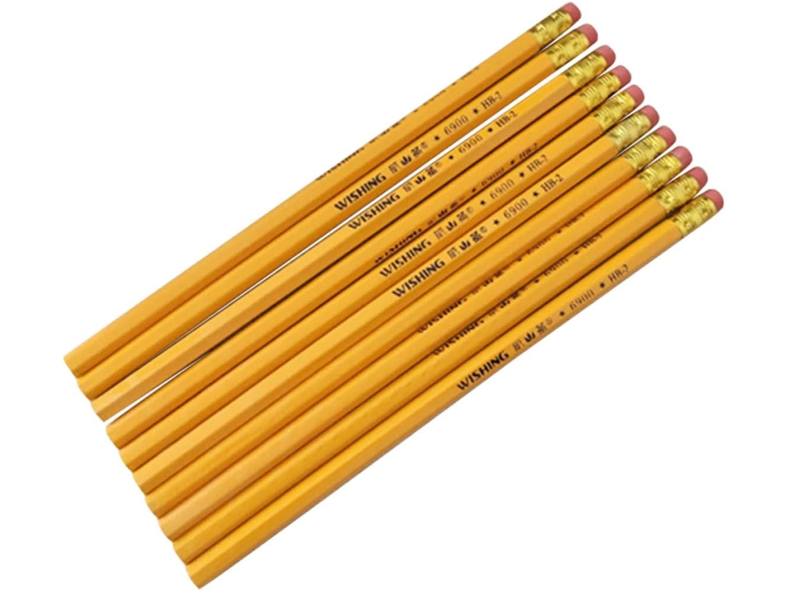 24pièces Hb Bois Multifotionnels Avec Gomme Idéaux Pour Étudiants Le