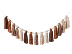 Guirlanda de Borlas Boêmia, Decoração de Parede Arco, Íris em Terracota, Decoração BRILVIBERA