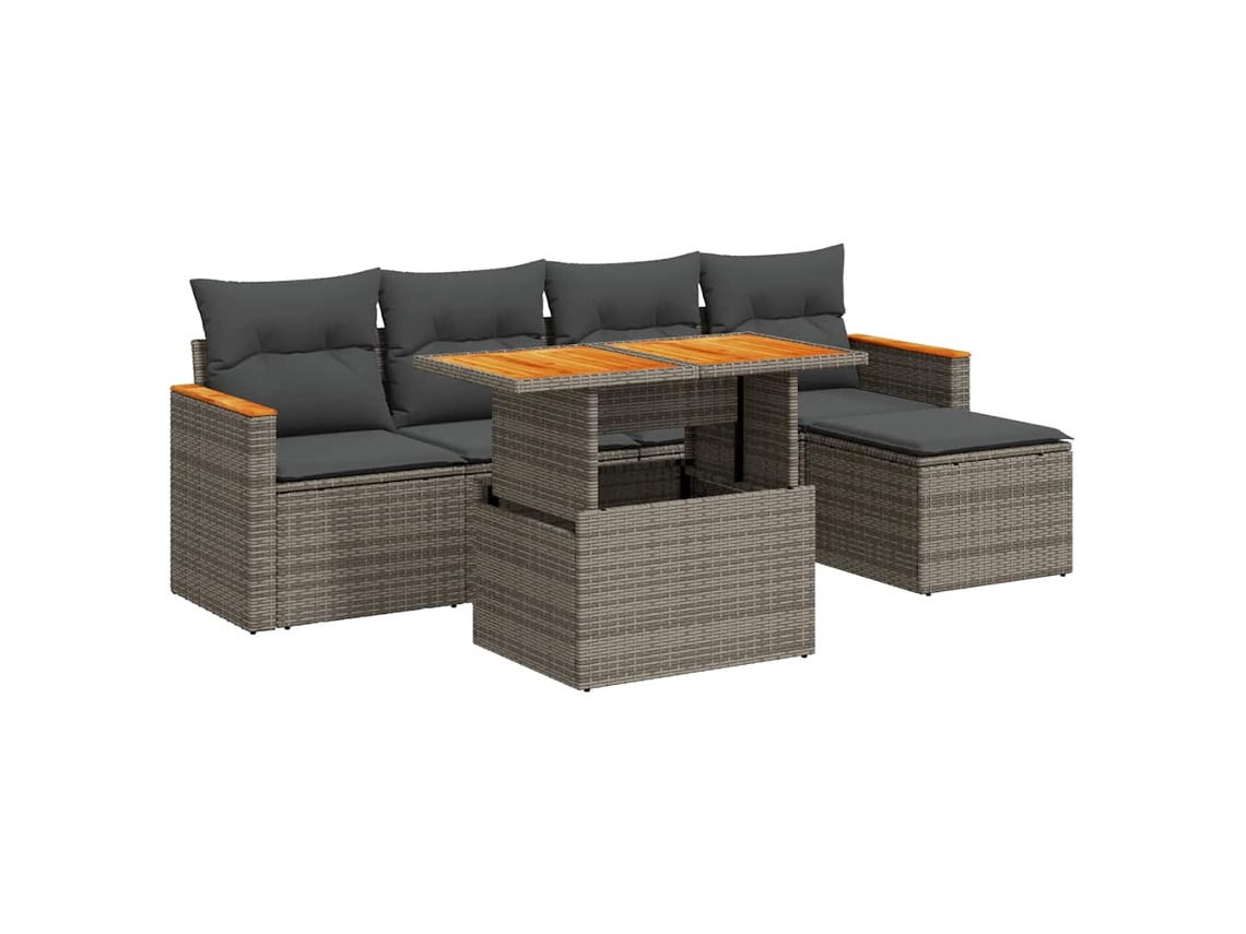 Garden Sofa Set, Garden Sofa Sets Vidaxl Cinzeto Rattan / Vime (n/a)