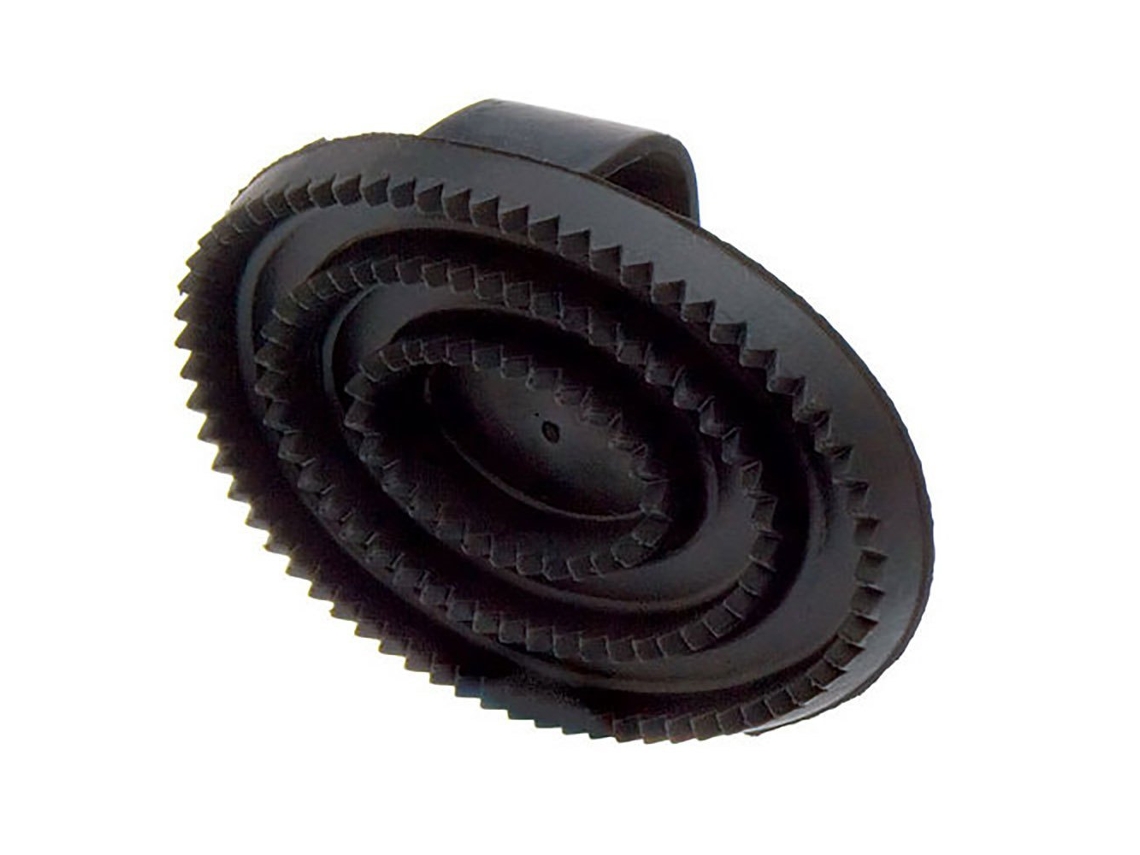 Currycomb de Borracha Oval Prateadohispano Hipica