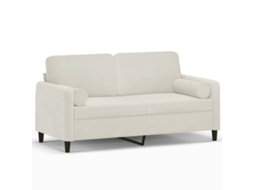Maison Exclusive - Sofá 2 Lugares C/ Almofadas Decorativas 140 Cm Veludo Creme
