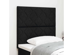 Vidaxl Cabeceira Preto 100 Cm Tecido