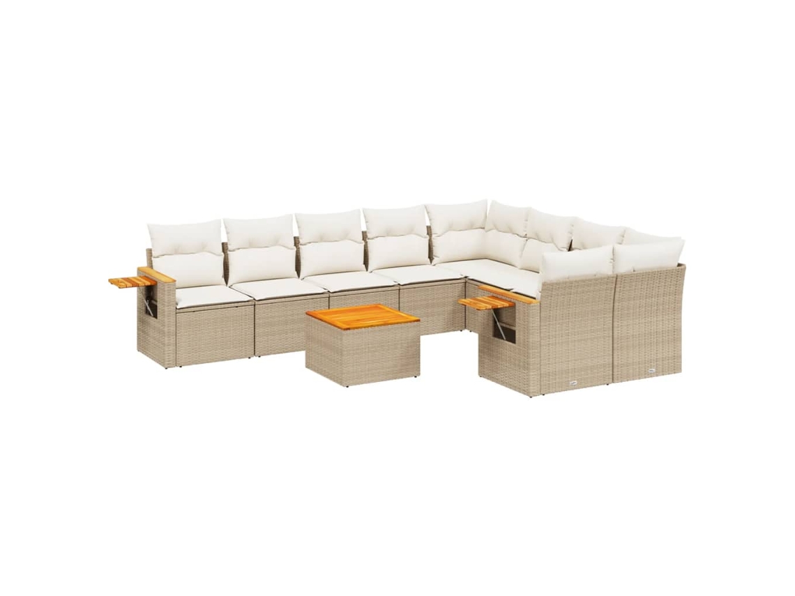 Garden Sofa Set, Garden Sofa Sets Vidaxl Bege Rattan / Vime (n/a)