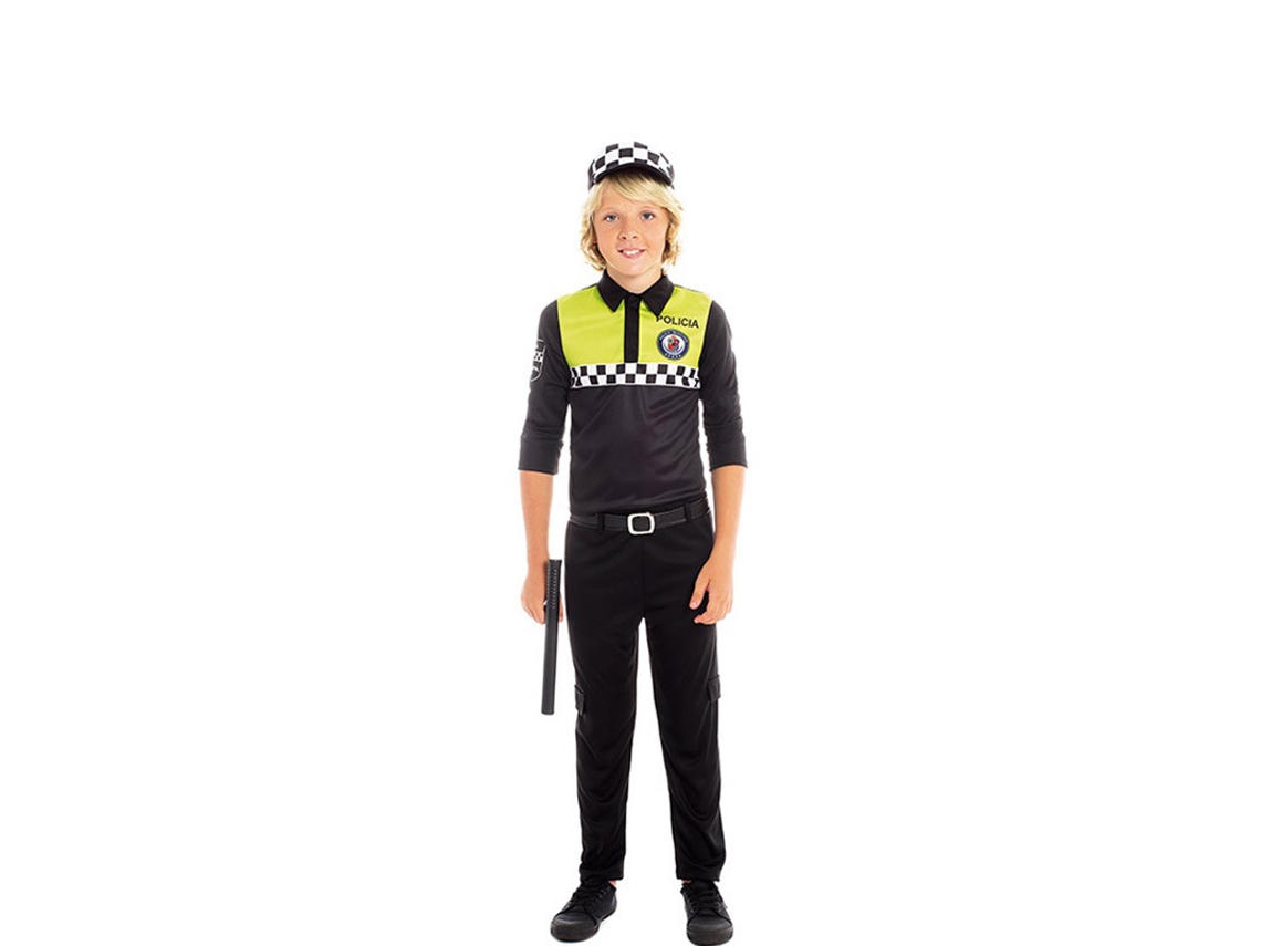 Fato de Menino PARTILANDIA Polícia Preto e Amarelo (Tam.: 10-12 anos)