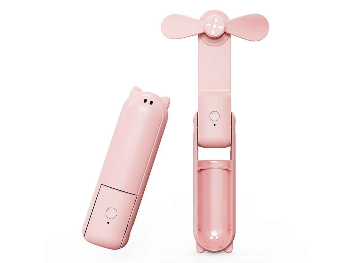 Mini Ventilador de mesa, recarregável, usb, rosa