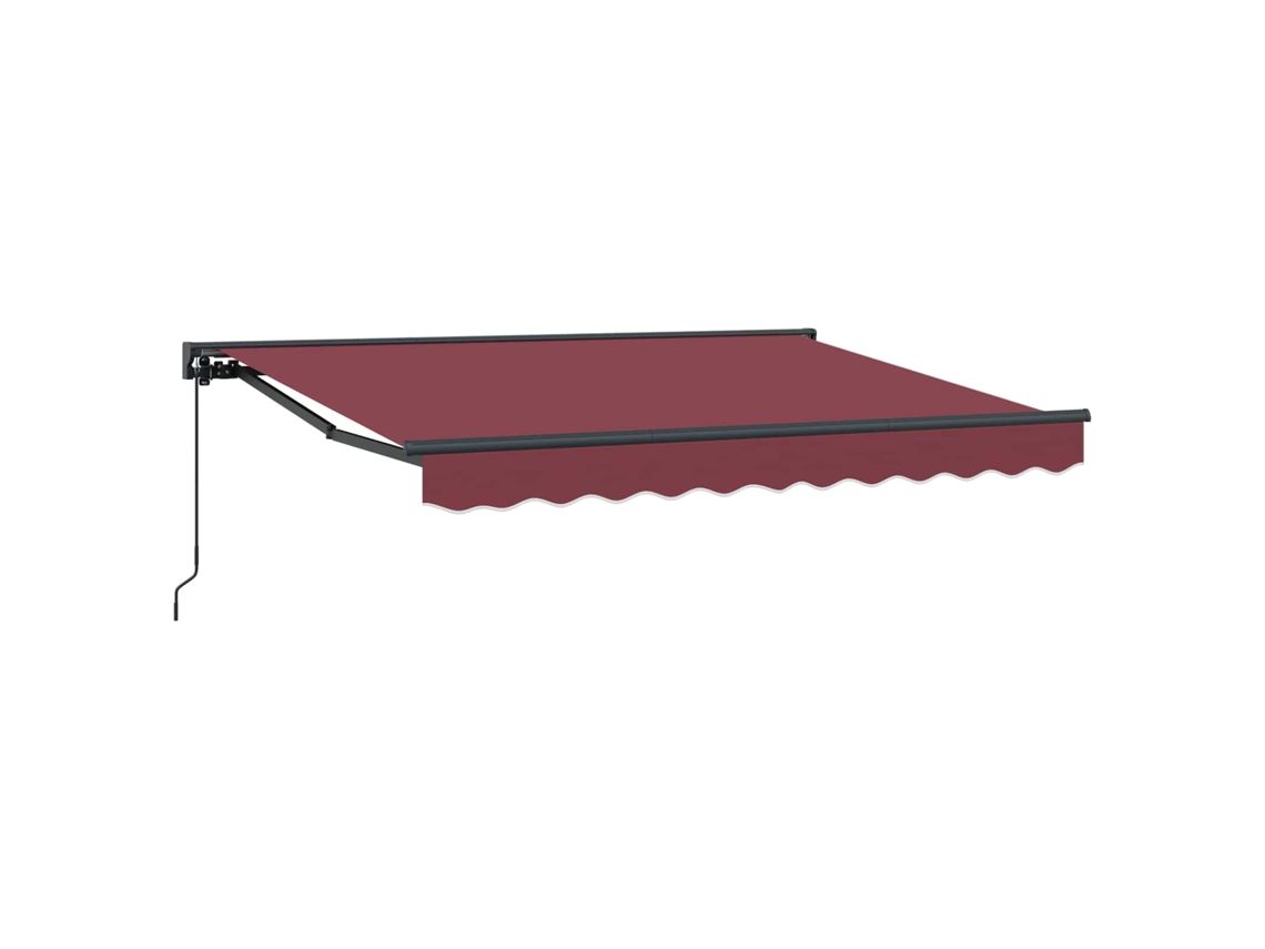 Toldo Retrátil Manual Borgonha 3 X 2 M VIDAXL