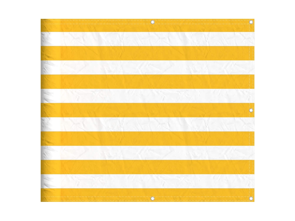 Tela de Varanda 90x800 Cm Amarelo e Branco Riscas MAISON EXCLUSIVE