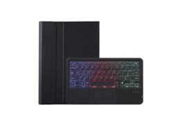 Capa De Couro Ultrafina E Destacável Para Tablet Com Teclado Bluetooth Retroiluminado E Touchpad Ah25-as.