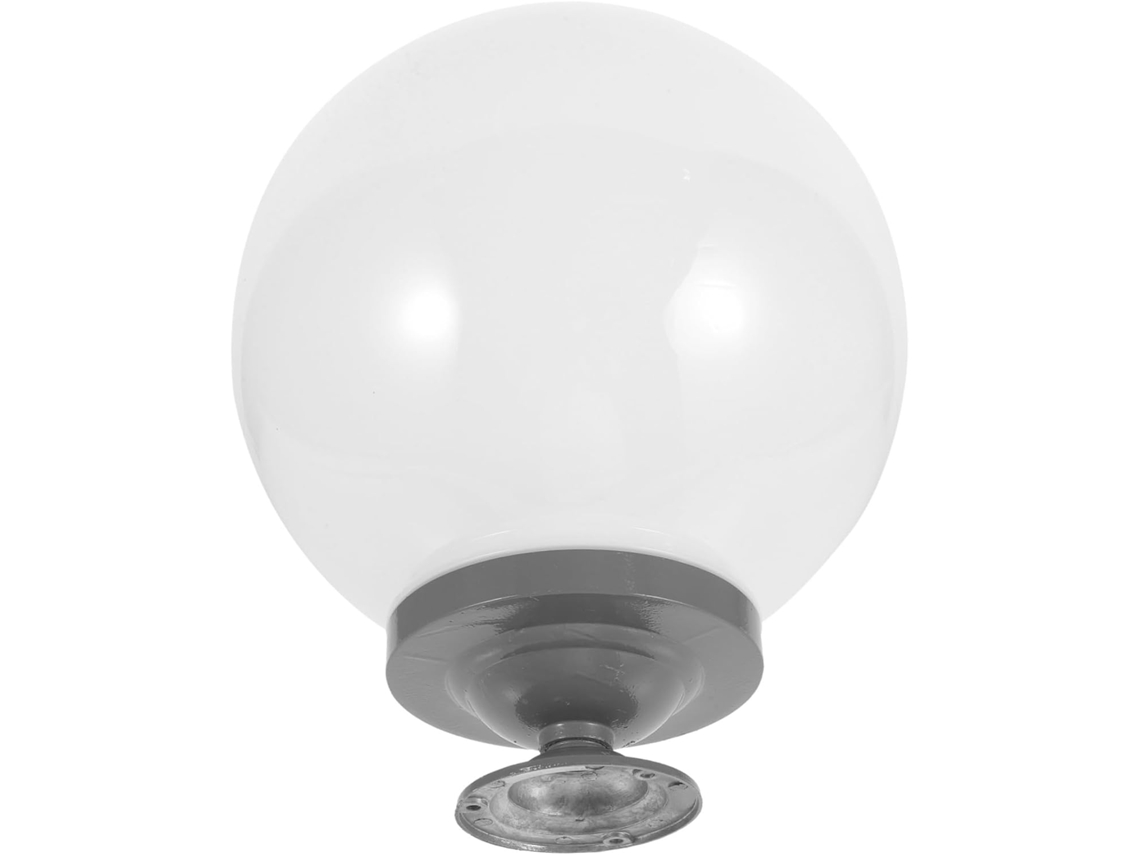 Tampa Protetora Redonda em Acrílico Branco para Luminária de Jardim, Acessório de Proteção para Iluminação. SFUSHOS